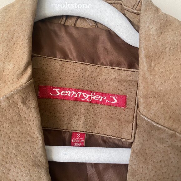 Jennyfer Women's Brown Leather Jacket - Picture 2 of 3